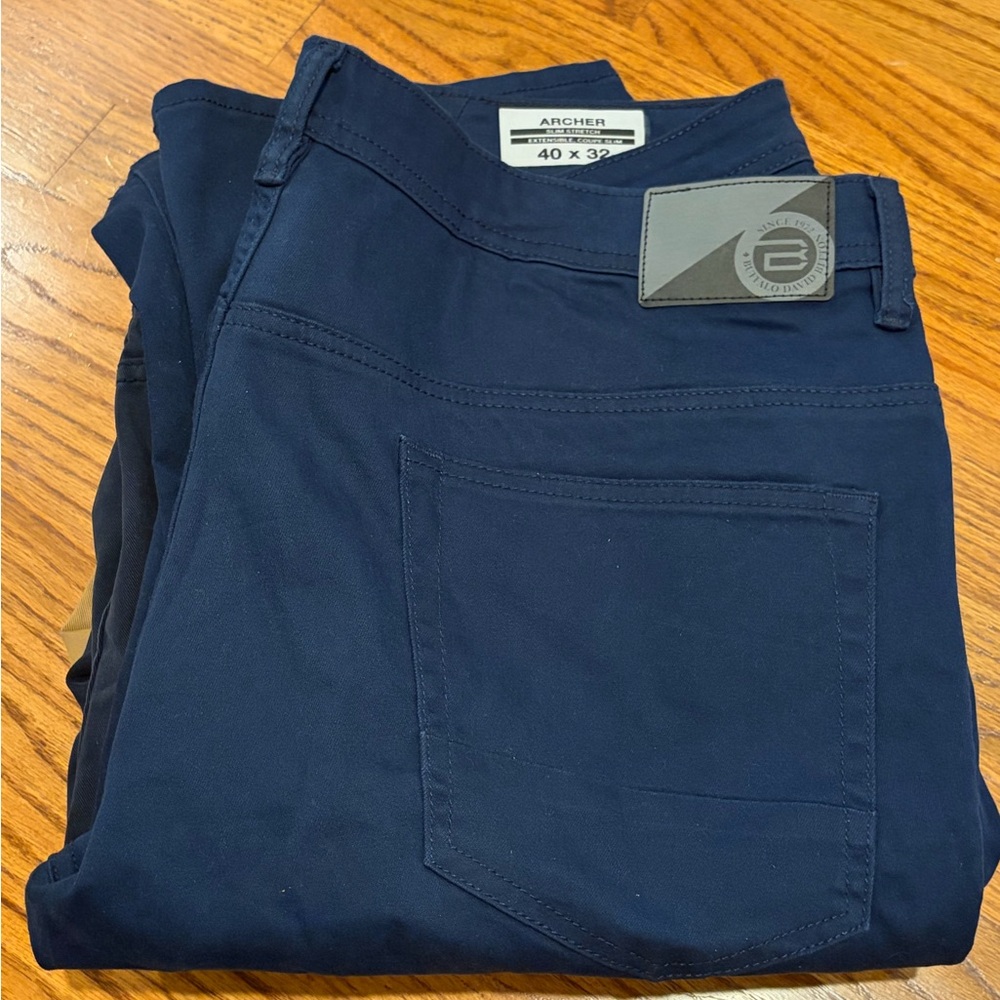 Buffalo by David Bitton Navy Pants 40 x 32